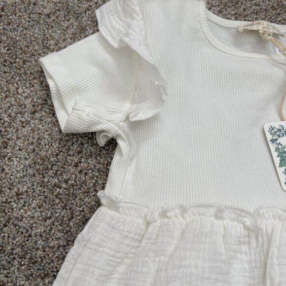 White Ivory Summer Dress Girls NWT Size 6 Chelsea & Violet - Picture 4 of 8